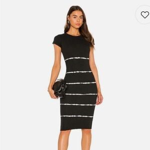 ALL SAINTS Womens Size 4 Niko Tie Dye T-Shirt Dress Black